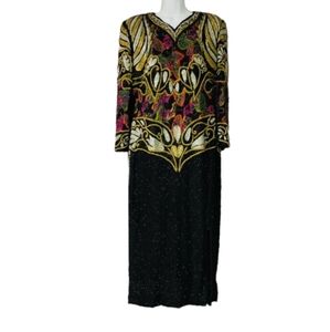 JASDEE FASHION EVENING FORMAL MOB SILK DRESS XL